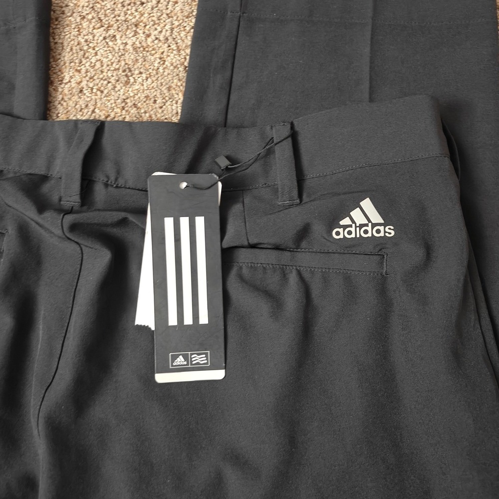 NWT Adidas Golf Pants Mens 32x30 Black ADIULT REGEFTPNT AF1710 Performance $90 - Picture 8 of 15